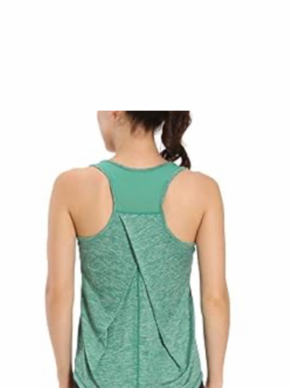 Green Twist-Back Racerback Tank Top